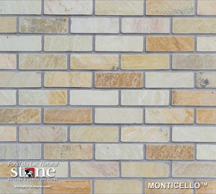 Natural Stone Thin Brick - Monticello™ stone veneer from Fond du Lac Natural Stone™