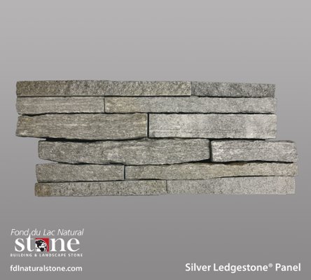 Ledgestone Panels Collection - Silver Ledgestone® Panel stone veneer from Fond du Lac Natural Stone™